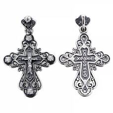Женский православный крест из серебра 13111-692