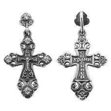 Крестильный серебряный крестик детский 13111-693