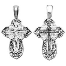 Крест православный серебряный мужской 13111-71