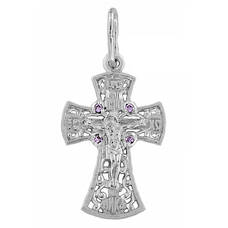 Крестильный серебряный крестик детский 13111-715