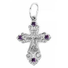 Крестильный серебряный крестик детский 13111-727