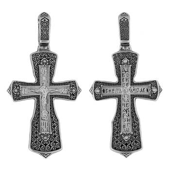 Крест православный из серебра (арт. 13111-737)
