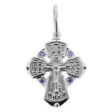 Крестильный серебряный крестик детский 13111-744