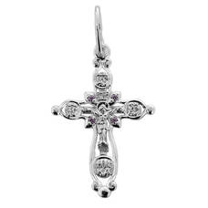 Крест православный серебряный мужской 13111-756