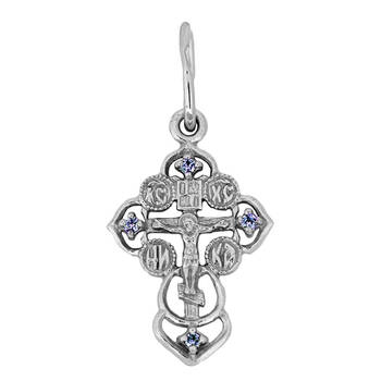Крестик православный из серебра (арт. 13111-765)