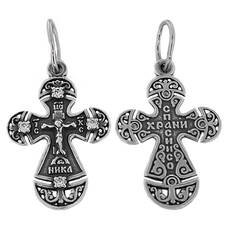 Крест православный серебряный «Спаси и сохрани» (арт. 13111-768)