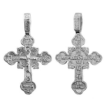 Крест православный серебро «Спаси и сохрани» (арт. 13111-769)