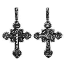 Крестик православный серебряный «Спаси и сохрани» (арт. 13111-770)