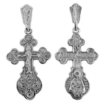 Крестик серебро «Матрона МосковскаяСпаси и сохрани» (арт. 13111-789)
