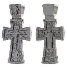Крестик православный серебряный «Ангеле Божий, Хранителю мой святый, не остави меня» (арт. 13111-795)