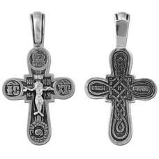 Христианский женский крестик из серебра 13111-80