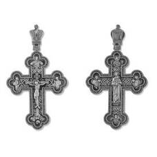 Крест православный серебряный мужской 13111-820