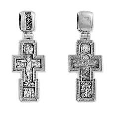 Серебряный православный крестик для женщины 13111-829