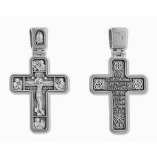 Мужской православный крест из серебра 13111-837