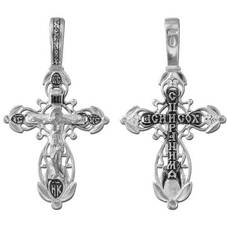 Женский православный крест из серебра 13111-85