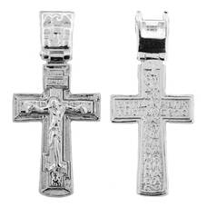 Серебряный православный крест для мужчины 13111-859