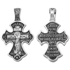 Христианский женский крестик из серебра 13111-86
