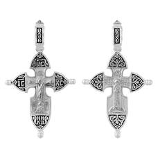 Серебряный православный крест для мужчины 13111-91
