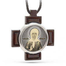Крестик нательный серебро «Матрона Московская» (арт. 13111-938)