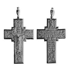 Крест православный серебряный мужской 13111-943