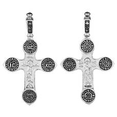Крестик православный из серебра «Николай Чудотворец» (арт. 13111-96)