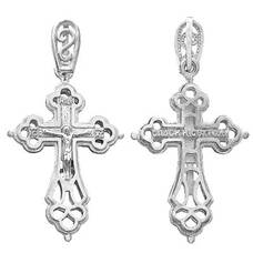 Крестильный серебряный крестик детский 13111-981