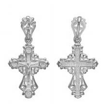 Крестик православный серебряный «Спаси и сохрани» (арт. 13111-994)