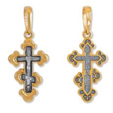 Крест православный серебряный мужской 13112-146