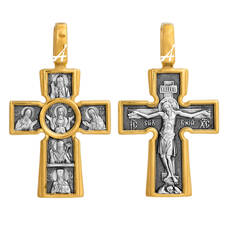 Женский православный крест из серебра 13112-15