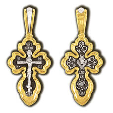 Православный женский крестик из серебра 13112-159