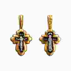 Крест нательный серебряный «Богородица (Валаамская)» (арт. 13112-160)