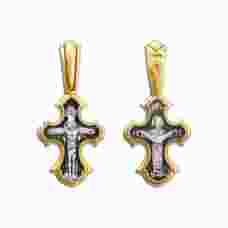 Серебряный православный крестик для женщины 13112-161