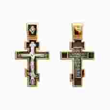 Серебряный православный крестик для женщины 13112-167