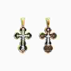 Серебряный православный крестик для женщины 13112-169
