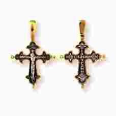Крестик серебряный «Спаси и сохрани» (арт. 13112-176)
