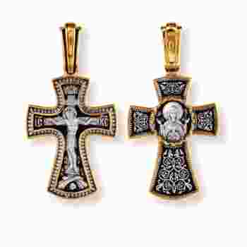 Крест серебряный «Богородица (Знамение)» (арт. 13112-198)