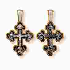 Крестик православный серебро «Кресту твоему поклоняемся, Владыко» (арт. 13112-203)