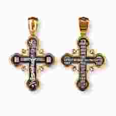 Крест православный серебряный «Крест - хранитель всей Вселенной...» (арт. 13112-211)