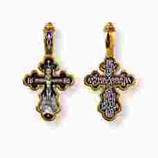 Серебряный православный крестик для женщины 13112-213