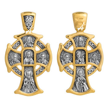Крест серебряный «Господь Вседержитель» (арт. 13112-22)