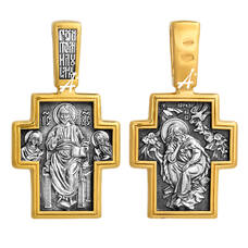 Крестик нательный из серебра «Илия Пророк» (арт. 13112-26)