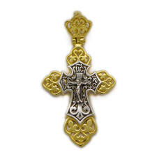 Крест серебро «Спаси и сохрани» (арт. 13112-263)