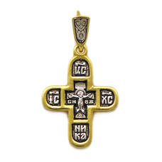 Крестильный серебряный крестик детский 13112-268