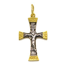 Серебряный крестик мужской 13112-269