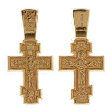Крестик нательный серебряный «Богородица (Покрова)» (арт. 13112-284)