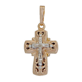 Крестик православный из серебра (арт. 13112-307)