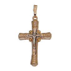 Православный женский крестик из серебра 13112-311