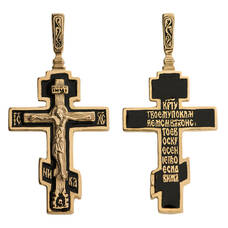 Женский православный крест из серебра 13112-317