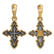 Женский православный крест из серебра 13112-48