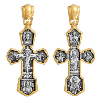 Крест серебряный «Николай Чудотворец» (арт. 13112-49)